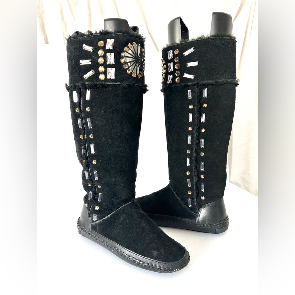 Black Embellished Women's Boots